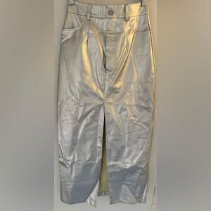 Silver long skirt